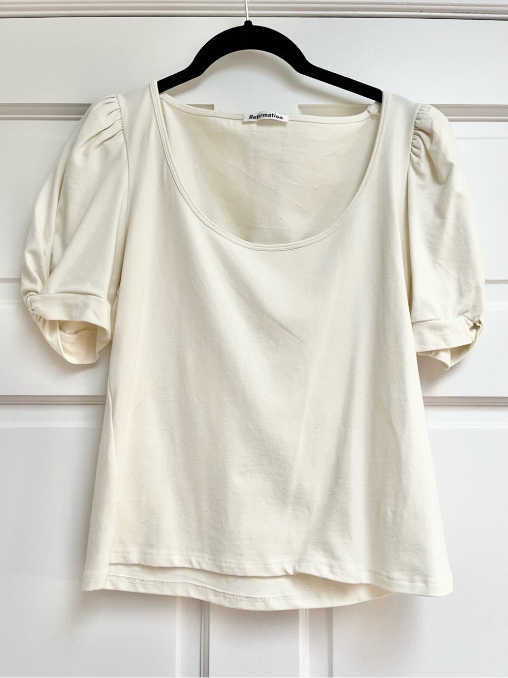 Reformation Frances Knit Top ivory NWOT
